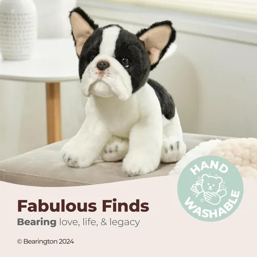 Vista 3 de Bearington Collection Oliver The French Bulldog Peluche, Animal de Peluche Bulldog Francés de 13 Pulgadas