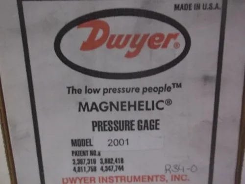 Vista 4 de Dwyer 2000-0 Medidor de presión diferencial Magnehelic, 2000: 0-0.5" WC