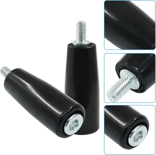 Vista 4 de Mango giratorio para máquina de volante, mango de rosca M6 x 1.969 in, mango giratorio para máquina de torno, equipo mecánico, instrumento