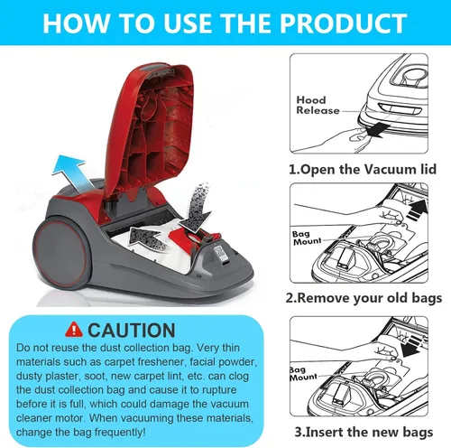 Vista 6 de Paquete de 15 bolsas de vacío HEPA tipo Q/C 53292 compatibles con Kenmore Canister Vacuum 81214, 81414, 81615, 81714, BC3005, 200/400/600/700/800