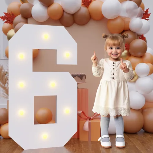 Vista 28 de Letras de marquesina de 3 pies de alto, letras y para decoraciones de fiesta de cumpleaños Light up Letters without Sidewalls, Lightweight Foam
