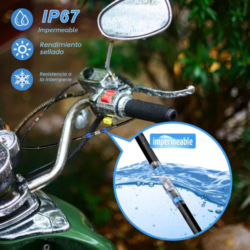 Vista 4 de Kuject Kit de Conectores de Cable de Sellado de Soldadura Termorretráctil 120 PCS, Conector de Tope Impermeable Terminales Eléctricos