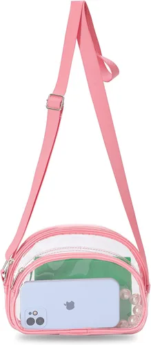 Vista 2 de Higuyst Mini Clear Purse Stadium Approved, Small Clear Bags for Concert Festival Sports Events