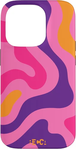 Vista 17 de Retro Liquid Swirl Groovy Abstract Pattern Wave Purple Phone Case for iPhone 17