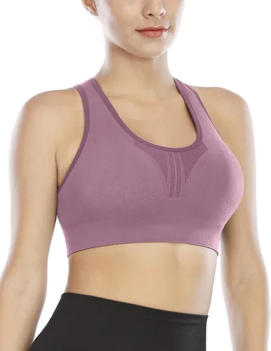 Vista 3 de Heathyoga Sujetadores deportivos de alto impacto para mujer, sujetadores deportivos con relleno, sujetador de entrenamiento para mujer, con espalda