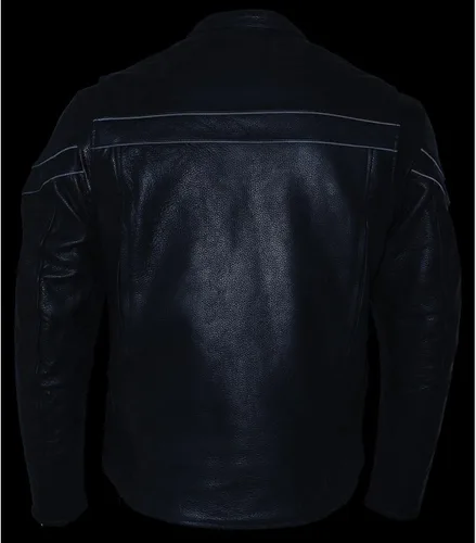 Vista 6 de Chamarra de piel Leather King para hombres