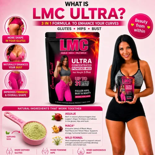 Vista 2 de LMC Ultra Powder Suplemento de hierbas con aguaje, maca e hinojo silvestre Equilibrio femenino natural y bienestar 31 porciones