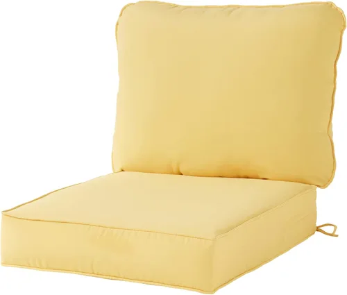 Vista 11 de Greendale Home Fashions Juego de cojines de asiento profundo para exterior de 2 piezas, Adobe Ártico