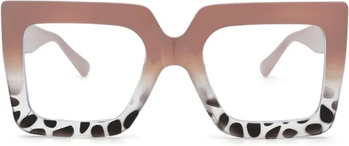 Vista 9 de Gafas de luz azul de gran tamaño para mujer, marco cuadrado grueso, elegantes gafas sin receta