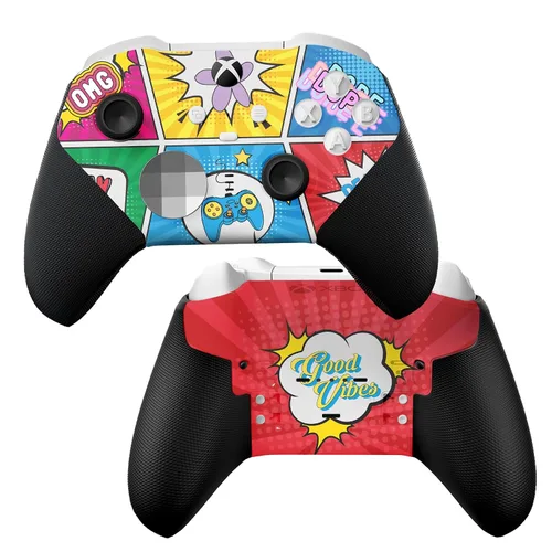 Vista 81 de Retro Comic Customised Wireless Controller for Elite by BCB. Original Elite Series 2 Controller Compatible with Xbox One / Series X & S. Customized