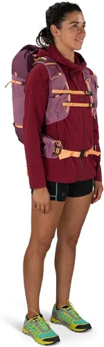 Vista 8 de Osprey Tempest Velocity 20L Mochila de senderismo para mujer, carbón oscuro/bronceado Chiru, WXS/S