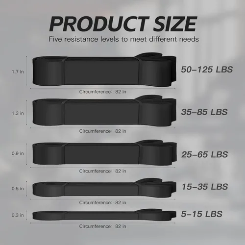 Vista 2 de Pull Up Bands, Resistance Bands Set, Exercise Workout Bands for Men & Women, Ideal for Body Stretching, Physical Therapy and Muscle Training