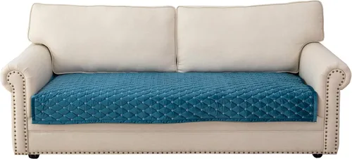 Vista 16 de Eismodra Almohadas para sofá, funda de sofá, fundas de sofá modular para sofá de 3 cojines, fundas de sofá para perros, gatos y mascotas, sofá Azul