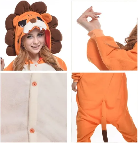 Vista 6 de NEWCOSPLAY Pijama de una pieza para adultos, disfraz de cosplay de una pieza