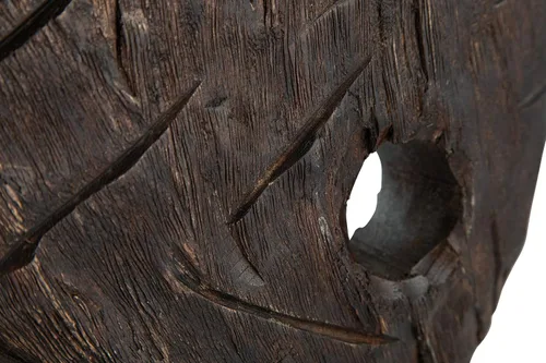 Vista 6 de Signature Design by Ashley Dashburn - Escultura casual de madera, color negro y marrón oscuro