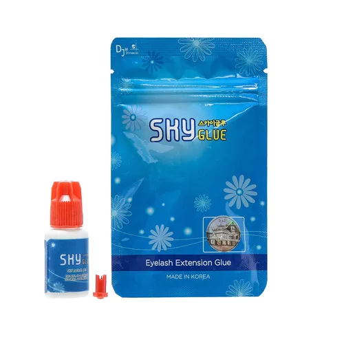 Vista 7 de Sky Glue KBS - Extensiones de pestañas de larga retención para 2 botellas, pegamento Sky S+ 0.2 onzas líquidas, color negro profesional, 1-2