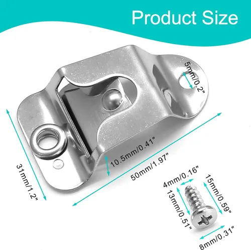 Vista 2 de 2 soportes para micrófono, clip resistente para colgar micrófono con tornillos para micrófono de mano GM300 GM3188 GM338 TM271A TM481A y más
