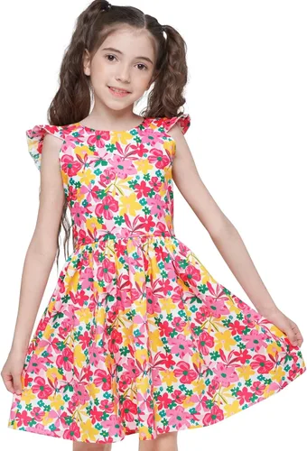 Vista 123 de Vestido de verano para niña, de algodón, con diseño floral