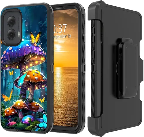 Vista 107 de Funda para Moto G Stylus 5G 2023 con funda de clip para cinturón y soporte, resistente de doble capa, resistente a prueba de golpes, para Motorola