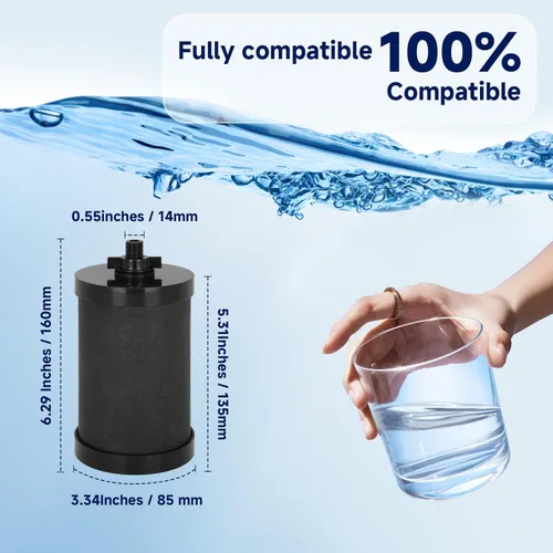 Vista 6 de Reemplazo de filtro 2387 Pro, certificado NSF/ANSI 42 para reemplazo de filtro de agua Alexapure, capacidad de rendimiento de 5,000 galones