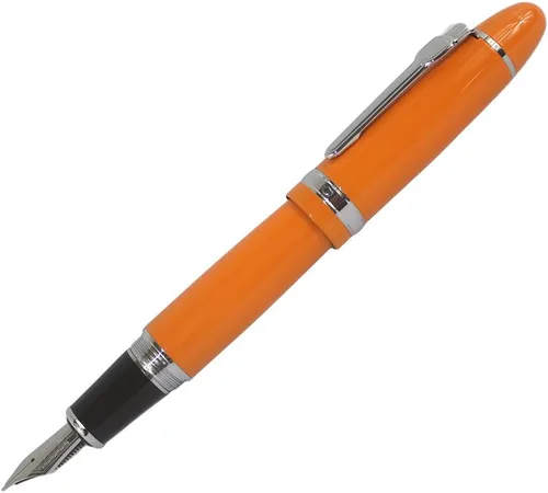 Vista 6 de Jinhao - Pluma estilográfica 159 negro lacado con borde dorado, dorado