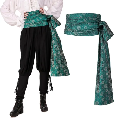Vista 9 de ThePirateDressing Disfraz de pirata medieval renacentista para Halloween, banda grande
