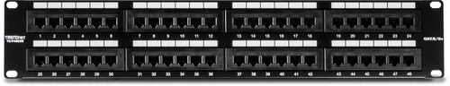 Vista 14 de Parche de panel de 8 puertos Cat5/5e TRENDnet para montar en pared o estanterías, sin blindaje