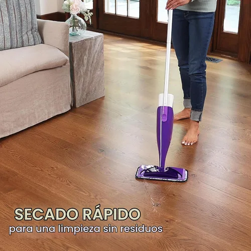 Vista 4 de Bona Botella limpiadora de pisos de madera dura para usar con mopa de spray Swiffer WETJET, aroma a madera de cedro, rinde 64 onzas líquidas