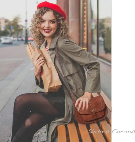 Vista 3 de Bolso cruzado para mujer, bolso de hombro de cuero vintage