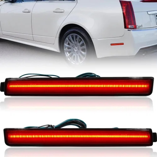 Vista 9 de Luces reflectoras LED para parachoques trasero CTS 2008-2013 Cadilla.c CTS Base de lujo Rendimiento Premium V Frenado Reflector Lámparas Cubiertas