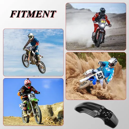 Vista 3 de Nuevo Olym plástico rueda delantera guardabarros para Tuttio Tutti Soleil 01 CRF50 estilo 125CC Pit PRO Trail Dirt Bike Negro