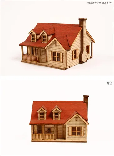 Vista 3 de DESKTOP - Kit modelo de madera Western House 2 por Young Modeler