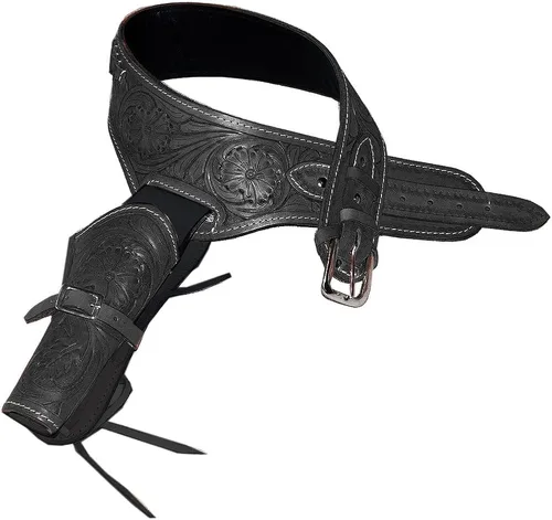 Vista 8 de Hilason Western Right Hand Gun Holster Rig 22 Cal Leather Cowboy