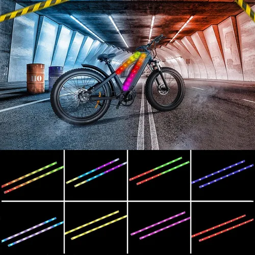 Vista 7 de Luces de bicicleta, se pueden recortar, impermeables, luces de bicicleta para montar por la noche, para niños, adultos, niños y niñas