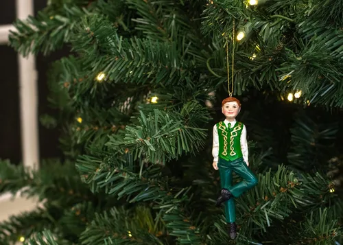 Vista 6 de Adorno de árbol de Navidad de niño bailarín irlandés E0602