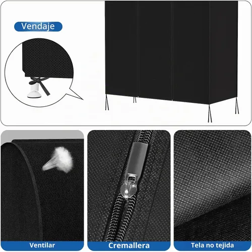 Vista 3 de Zilink Funda para Perchero de Ropa de 43 Pulgadas a Prueba de Polvo Transpirable Funda para Perchero de Ropa Bolsas para Ropa Grandes Protector