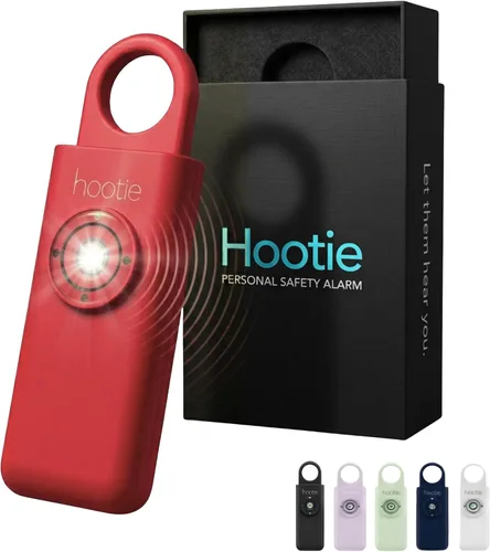 Vista 9 de HOOTIE Alarma de seguridad personal para mujeres, hombres y niños — Llavero de alarma personal de 130 dB, llavero de alarma de seguridad con luz