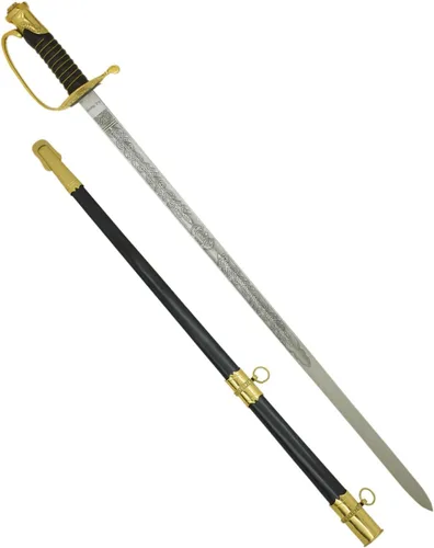 Vista 2 de Medieval Warrior Sable conmemorativo de caballería estadounidense con vaina