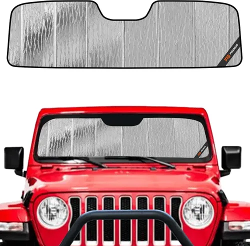 Vista 16 de Pigenius Parasol para Parabrisas para Jeep Wrangler 1997-2006 Sombrilla para Ventana Delantera - Salvaguarda