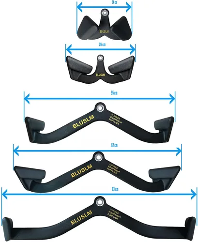 Vista 2 de BLUSLM LAT - Barra desplegable para máquina de cable, accesorios LAT para barra en T, accesorio de cable de barra en V para gimnasio, mango