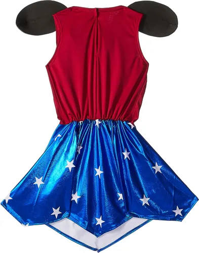 Vista 2 de DC Super Hero Disfraz de Mujer Maravilla de lujo para niñas