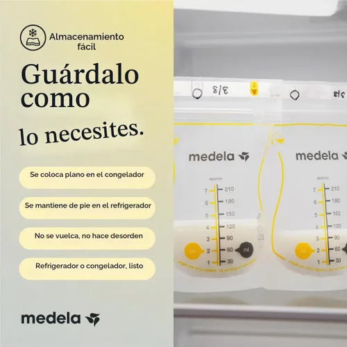 Vista 7 de Medela Easy Pour - Bolsas de almacenamiento de leche materna, 200 unidades, 7 oz/7.1 fl oz