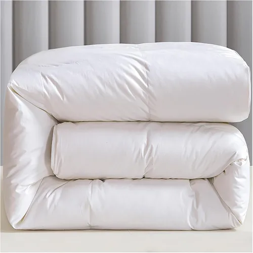 Vista 13 de ZTGL Lujoso edredón acolchado de plumas de ganso blanco, funda de 100% algodón, hipoalergénica, edredón de plumas de ganso a prueba de plumón