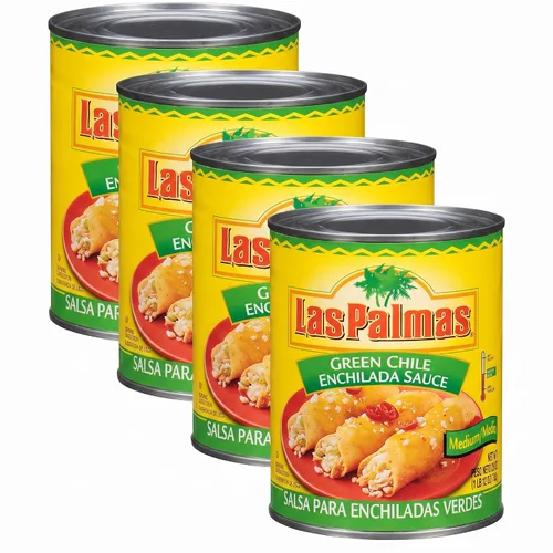 Vista 4 de Las Palmas Salsa de enchilada Green Chile, mediana, 10 onzas (paquete de 24)