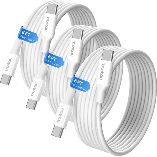 Vista 28 de Cable de carga rápida de nailon trenzado USB A a USB C de 3 pies, compatible con iPhone 17/17 Pro/16e/16 Plus/15 Pro/15, Samsung Galaxy