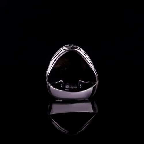 Vista 5 de Sterling Silver Skull Ring, Realistic Skull Ring, Polished Skull for Men, Cool Biker Ring, Best Gift for Boyfriend
