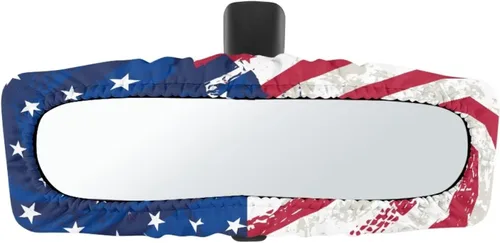 Vista 21 de Funda para espejo retrovisor de automóvil con estampado de vaca negro, protector de espejo retrovisor automático elástico