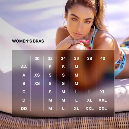 Vista 5 de PSD Brasier deportivo para mujer, con espalda cruzada, con tela de microfibra transpirable