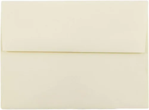 Vista 8 de JAM PAPER Sobres de invitación A6 Strathmore - 4 3/4 x 6 1/2 - Tejido blanco natural - 50