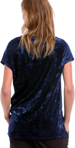 Vista 3 de Ellos Camiseta de terciopelo aplastado en talla grande para mujer
